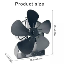 Stove Fan Heat Powered 5 Blades Fireplace Fan Log Wood Burner Eco-fan Quiet Fireplace Fan Warm Heat Distribution Home Winter
