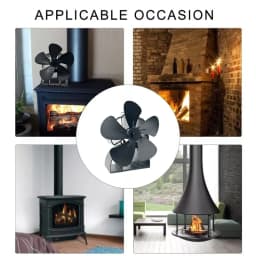 Stove Fan Heat Powered 5 Blades Fireplace Fan Log Wood Burner Eco-fan Quiet Fireplace Fan Warm Heat Distribution Home Winter