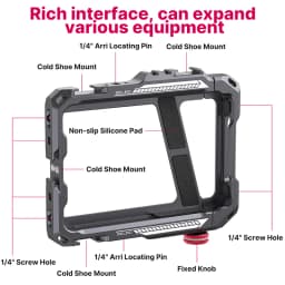 Ulanzi Lino Phone Cage Video Vlog Rig Handle For 5.4'' to 6.7'' iPhone X 11 12 13 14 Pro Max Android Phone Photography