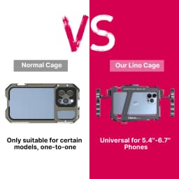 Ulanzi Lino Phone Cage Video Vlog Rig Handle For 5.4'' to 6.7'' iPhone X 11 12 13 14 Pro Max Android Phone Photography
