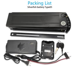L385mm Silver Fish 48V Ebike Battery Lithium Ion Batteries for ENGWE L20 Cmacewheel Y20 VAKOLE Y20 Pro