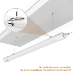 LED Ceiling Light with Motion Sensor 60CM, 20W, 4000K, IP65 Waterproof, LED Tube for Basement & Workshop