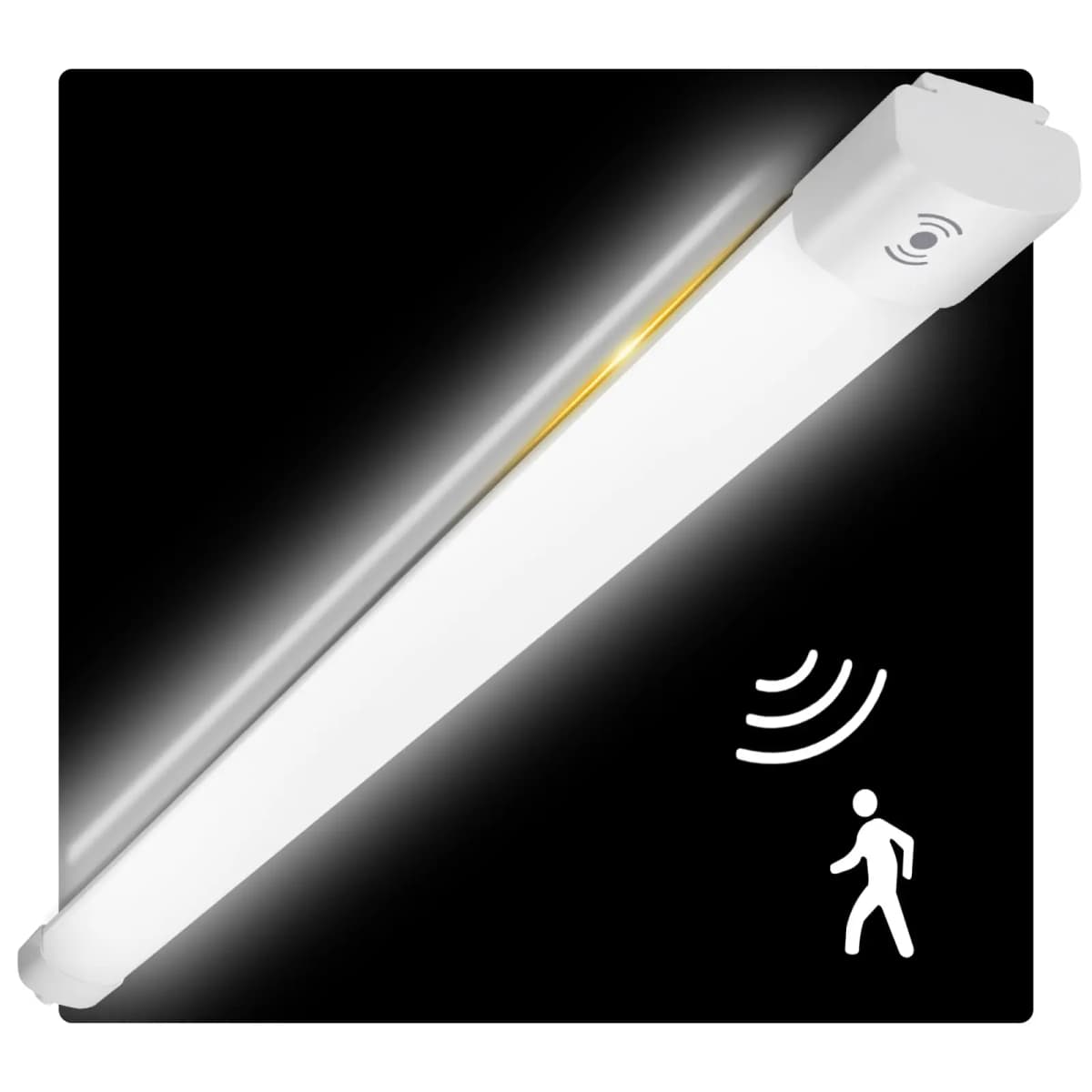 LED Ceiling Light with Motion Sensor 60CM, 20W, 4000K, IP65 Waterproof, LED Tube for Basement & Workshop