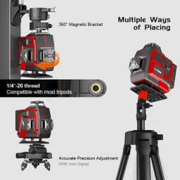 16Lines 4D Laser Level Green Line SelfLeveling 360 Horizontal And Vertical Remote Control Green Beam Laser Levels 2PCS Battery