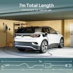 dé 11kW 16A 3-Phase Type 2 Portable EV Charger CEE Schuko Plug APP Control 7m 10m 15m 20m 25m EVSE IP66 CE