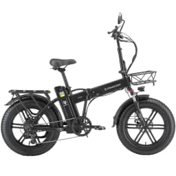 SINOHON A20 Folding Electric Bicycle 1000W Cargo Electric Bicycle, 48V 22Ah Removable Battery Commuter Electric Bike, 28MPH, 20"x4.0 Fat Tire E-bike, SHIMANO 7-Speed, IP65 Electric bicycle with Front Basket, Alloy Aluminum Electric Bike with Rear Rack