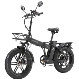SINOHON A20 Folding Electric Bicycle 1000W Cargo Electric Bicycle, 48V 22Ah Removable Battery Commuter Electric Bike, 28MPH, 20"x4.0 Fat Tire E-bike, SHIMANO 7-Speed, IP65 Electric bicycle with Front Basket, Alloy Aluminum Electric Bike with Rear Rack