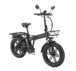 SINOHON A20 Folding Electric Bicycle 1000W Cargo Electric Bicycle, 48V 22Ah Removable Battery Commuter Electric Bike, 28MPH, 20"x4.0 Fat Tire E-bike, SHIMANO 7-Speed, IP65 Electric bicycle with Front Basket, Alloy Aluminum Electric Bike with Rear Rack