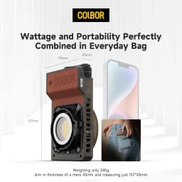 COLBOR Wonder W100 2700K-6500K Bi-Color 100W LED Pocket Video Light for Filmmaking Live Streaming Phtography CRI 96+ TLCI 97+