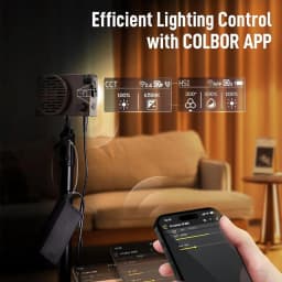 COLBOR Wonder W100 2700K-6500K Bi-Color 100W LED Pocket Video Light for Filmmaking Live Streaming Phtography CRI 96+ TLCI 97+
