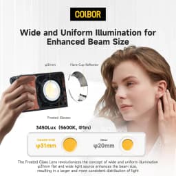 COLBOR Wonder W100 2700K-6500K Bi-Color 100W LED Pocket Video Light for Filmmaking Live Streaming Phtography CRI 96+ TLCI 97+
