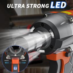1/2 inch Cordless Impact Wrench, High Torque Impact Wrench with 4 Socket Sets,12 Drill Sets,for Car Furniture