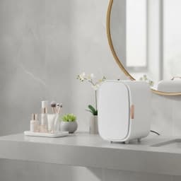 12L Beauty Fridge for Makeup Storage Mini Cosmetics Cooler and Warmer with 4-60β Constant Temperature Compact Skincare Fridge for Bedroom and Dorm Low Noise Less Than 20dB EU Plug White and Pink Available