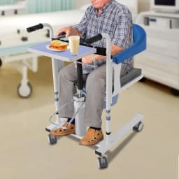 Patient Referral Chair, Shower Wheelchair with Height Adjustment, Toilet Chair with Wheels, 100 Kg, Night Chair