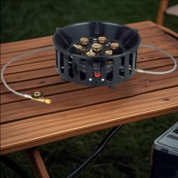 21000W 7-Core Camping Stove High-Power Strong Fire Tourist Gas Burner Stainless Steel Gas Stove Camping Equipment Windproof