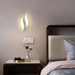 Modern White Wall Lamp 20W,LED Interior Wall Light,Warm Light 3000K Acrylic Aluminium Wall Lamp for Bedroom, Study in Hallway Livingroom