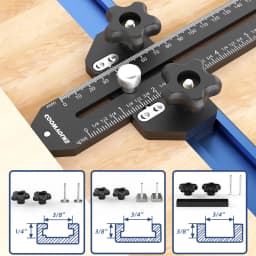 ENJOYWOOD 160mm Woodworking Thin Rip Jig Sliding Ruler Table Saw Jig Guide for Making Repetitive Narrow Thin Strip Cutting Limit