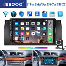 ESSGOO 4+64G Carplay Android Auto Car Radio For BMW 5Series E39 X5 E53 Android 13 9inch GPS NAV RDS BT WiFi With USB Dual Type-C