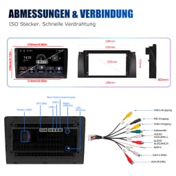 ESSGOO 4+64G Carplay Android Auto Car Radio For BMW 5Series E39 X5 E53 Android 13 9inch GPS NAV RDS BT WiFi With USB Dual Type-C