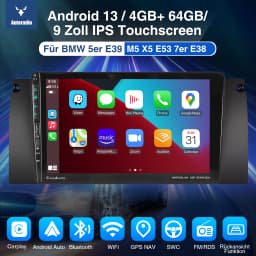 ESSGOO 4+64G Carplay Android Auto Car Radio For BMW 5Series E39 X5 E53 Android 13 9inch GPS NAV RDS BT WiFi With USB Dual Type-C