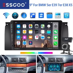 ESSGOO 4+64G Carplay Android Auto Car Radio For BMW 5Series E39 X5 E53 Android 13 9inch GPS NAV RDS BT WiFi With USB Dual Type-C