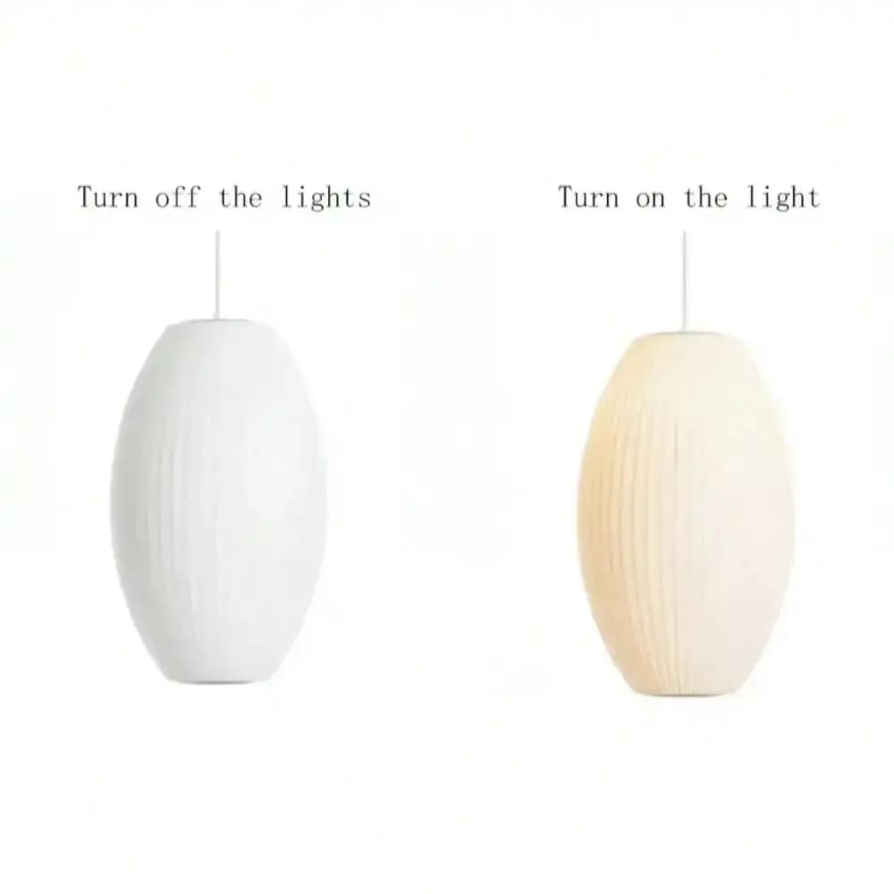 Nordic Silk LED Pendant Lamp - Living/Dining/Hotel/Restaurant Light - Designer Home Decor, Factory Direct (No Bulb)