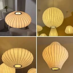 Nordic Silk LED Pendant Lamp - Living/Dining/Hotel/Restaurant Light - Designer Home Decor, Factory Direct (No Bulb)