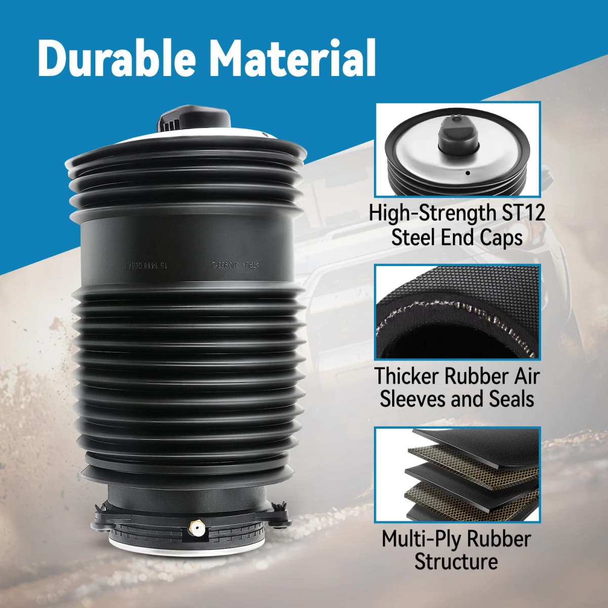 Rear Left Air Suspension Spring Bag For Mercedes- EQC400 2014-2023 Air Spring Bag 2053200125 A2053200725