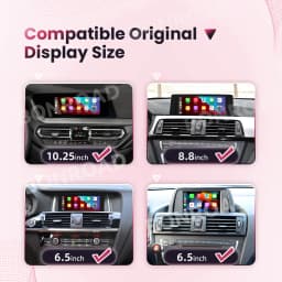BONROAD Wireless CarPlay Android Auto Module for BMW 5 7 Series F10 F11 F07 GT F01 F02 F03 F04 X3 X4 F25 F26 With Mirror Link