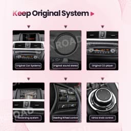 BONROAD Wireless CarPlay Android Auto Module for BMW 5 7 Series F10 F11 F07 GT F01 F02 F03 F04 X3 X4 F25 F26 With Mirror Link