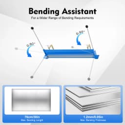 0-90° Metal Sheet Bender, Sheet Metal Bending Tool, Manual Sheet Bending Machine 30cm/11.81in