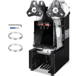 SucceBuy Fully Automatic Cup Sealing Machine 500-650 Cups/H Cup Sealer Machine fit 190mm Tall & 90/95mm Cup for Milk Boba Tea