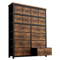 Dresser for Bedroom with 16 Drawer, Dressers & Chests of Drawers, Tall Dresser for Bedroom, Dresser Organizer with Fabric Bins