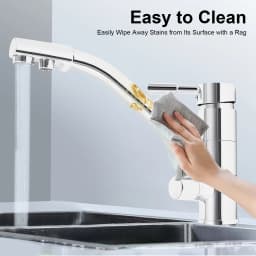 304 Stainless Steel Sink Double Open Hot and Cold Rotating Multi-function Washbasin Faucet