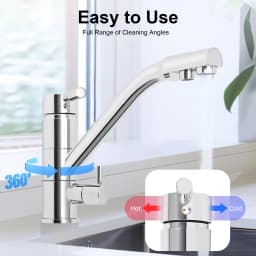 304 Stainless Steel Sink Double Open Hot and Cold Rotating Multi-function Washbasin Faucet