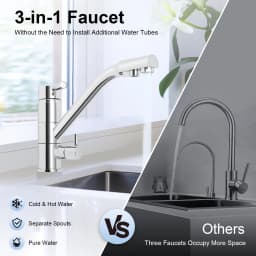 304 Stainless Steel Sink Double Open Hot and Cold Rotating Multi-function Washbasin Faucet