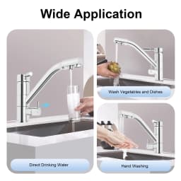 304 Stainless Steel Sink Double Open Hot and Cold Rotating Multi-function Washbasin Faucet