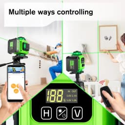 HGLINE 16 Lines 4D Laser Level Professional Construction Laser Tool APP Remote Control 360° Horizontal Vertical Leveling Machin