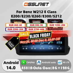 10.25"Carplay Android 13 Auto Car radio For Mercedes Benz E-Class C207 W207 A207 NTG 4.0 4.5 5.0 2-Door car intelligent system