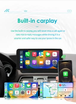 10.25"Carplay Android 13 Auto Car radio For Mercedes Benz E-Class C207 W207 A207 NTG 4.0 4.5 5.0 2-Door car intelligent system