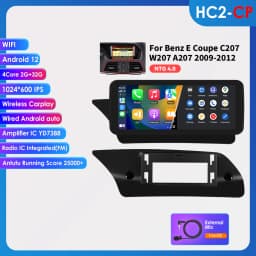 10.25"Carplay Android 13 Auto Car radio For Mercedes Benz E-Class C207 W207 A207 NTG 4.0 4.5 5.0 2-Door car intelligent system