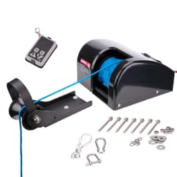 12V Electric Anchor Winch for Boats, 25 lb Anchor Capacity, Power Up/Down with Wireless Remote Control Kit