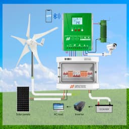 2000W Hybrid Wind Solar Charge Controller Auto12 24 48V MPPT Battery Equalizer For Lifepo4 Lithium Other Battery, with Bluetooth