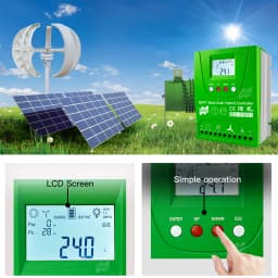 2000W Hybrid Wind Solar Charge Controller Auto12 24 48V MPPT Battery Equalizer For Lifepo4 Lithium Other Battery, with Bluetooth