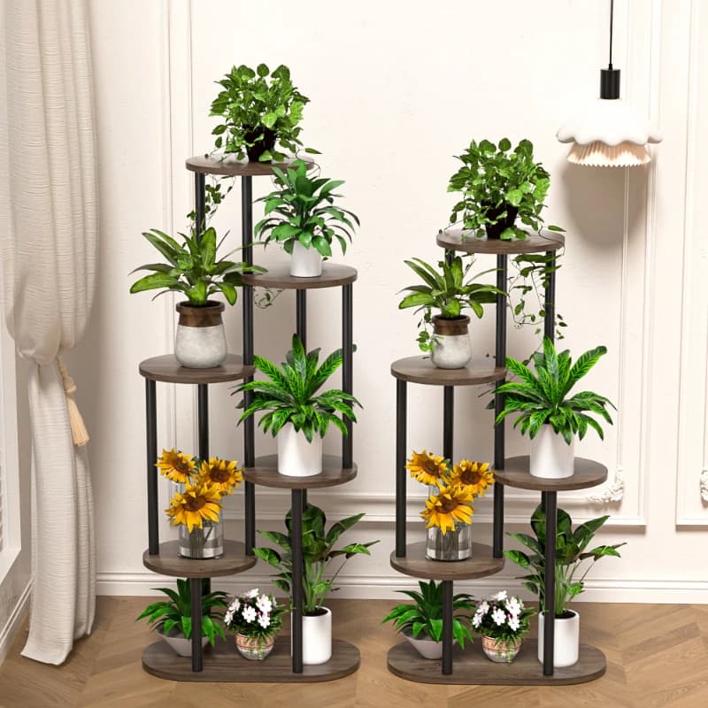 Plant Stand and Flower Stand Storage Shelf 4/5/6 Tier Flower Shelf Planter Rack Storage Organizer Display Indoor Garden Balcony