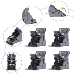 4 Pcs Folding Brakcet 0°-90° Self Locking Folding Bracket Hinge Furniture Table Folding Hinge Extension Bracket