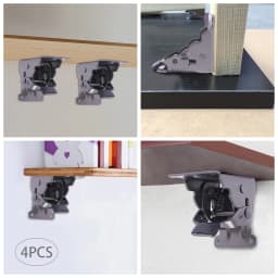 4 Pcs Folding Brakcet 0°-90° Self Locking Folding Bracket Hinge Furniture Table Folding Hinge Extension Bracket
