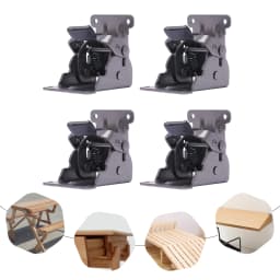 4 Pcs Folding Brakcet 0°-90° Self Locking Folding Bracket Hinge Furniture Table Folding Hinge Extension Bracket