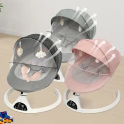 Electric Baby Swing for Baby Calm Chair Rocking Chair with Bluetooth Music Remote Control Children Bed 5m Range Remote Control