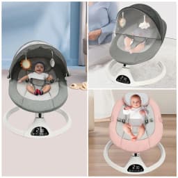 Electric Baby Swing for Baby Calm Chair Rocking Chair with Bluetooth Music Remote Control Children Bed 5m Range Remote Control
